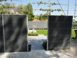 Securifor panelen kunnen ook als steenkorven gebruikt worden. 